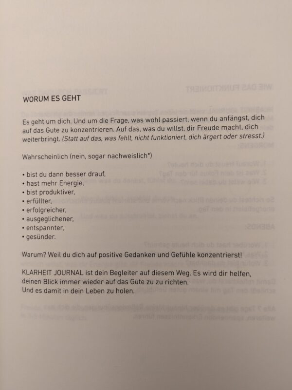 Klarheit Journal – Bild 2